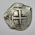 1727 Dated Cob 2 Reales Potosi Bolivia 6 4g Holed Luis I Issue Scarce Type  v227