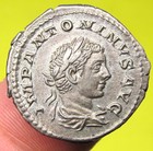 Amazing  Ancient Roman Empire Coin Silver Denarius Caracalla 198-217 Ad Rome Xf