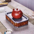 Pot Tray Ancient Tin Rectangular Water Storage Bamboo Tea Tray Small Tea Table