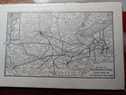 1901 Original Railroad Map Pennsylvania System West Of Pittsburgh Train Routes 