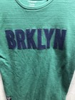 Primark Kids Tee Shirt Size 11-12 Years Green Brklyn Embroidered Short Sleeve