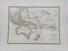 1829 Australia New Zealand  East Indies  Pacific Islands  Lapie Map W hand Color
