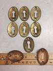 Antique Vintage Victorian Metal Brass Bronze Skeleton Key Hole Plate Cover 