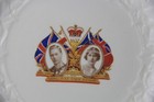 1937 King George Queen Elizabeth Coronation Plate 8 3 4  Meakin England
