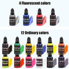 Airbrush Acrylic Paint Set 16 Colors Opaque   Brilliant Colors For Artists Diy 