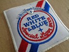 Red White   Blue Special Lager Beer Uniform Patch Vintage 3 1 4 X 3 1 4 New