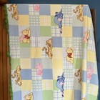 Vtg Handmade Winnie The Pooh Baby Blanket Crib Green Crochet Trim 42   x60   