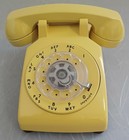 Antique Western Electric Yellow Rotary Dial Desk 500 Phone