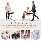 Patient Lift Wheelchair 180   Portable Shower Chair For Elderly Living Lock 440lb