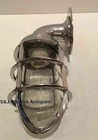 Antique Industrial Wall Light     Vintage Bulkhead Cage Lamp   Aluminum  Fixture