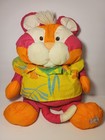 Vintage 1987 Fisher Price Puffalump Orange Pink Tiger Wild Thing Hawaiian Plush