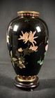 Antique Japanese Cloisonn   Enamel Vase 6    Floral Design W  Stand