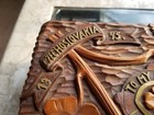 Wwii  Hand Carved Box 1945 Signed  75 Year Old War Time Piece 