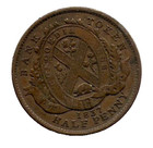 1837 Canada Bank Token 1 2 Penny Coin