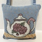 Vintage Tapestry Square Teapot Floral Doorknob Hanging Pillow Decoration 5 5x5 5