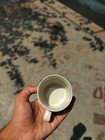 Apple Ceramics Vintage Floral Ceramic Coffee tea Mug Cup White Orange