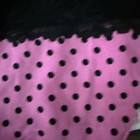 Pink By Victoria   s Secret Large Pink Dot Lace Waist  Cotton V String Panties