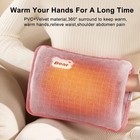 Electric Hot Water Bottle Rechargeable Hand Warmer Plush Bear Heating Pad