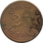 1905 Florence  Colorado Co P  W  Farrell The Club Saloon 25   Trade Token