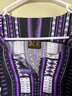 Dashiki African Men Women Hippie Boho Mexican Blouse Black Purple Ethnic Top Xl
