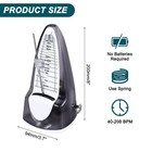 Mechanical Metronome Musical Timer For Piano Guitar transparent Black