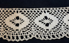 9 Yards Of Vintage Handmade Filet Crochet Cotton Lace Trim