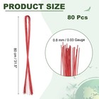 32 Inch 22 Gauge Floral Stem Wire  2 Pack 80 Pieces Stem Paper Wrapped  Red