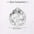 20 Pcs 20mm Clear Crystal Prism Pendant Hanging Crystal Feng Shui Ball Prism