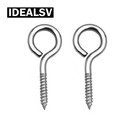 40 Pcs Stainless Steel Screw Eyes Screw Hooks  2 Inch Heavy Duty Eye Bolts   