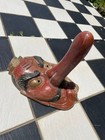 Antique Japanese Large Tengu Wooden Mask Sculpture Figurine 17 7 Inch