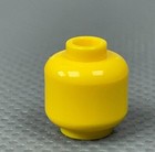 Lego Minifigure Head Male Black Eyebrows Sweat Drops Frown Stern Serious Yellow