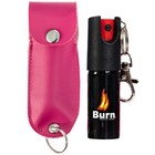 2 Pack Burn Pepper Spray 1 2oz Women Self Defense Keychain In Pink Holster Case