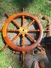 Wood   Brass Ship Wheel Nautical Decor Maritime Wooden Ship Wheel Decoration
