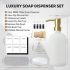 Kitchen Soap Dispenser Set With Instant Dry Tray 16 Oz Hand And Dish Soap Whi   