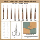 Knitter   s Pride Terra Deluxe Single-ended Crochet Hook Set     9 Sizes  2mm   6mm 