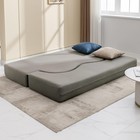 Queen Size Floor Sofa Bed 2-in-1 Convertible Futon For Small Spaces Light Grey