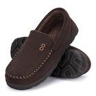 Men s Moccasin Slippers With Memory Foam  House Shoes For Indoor 12 Coffee