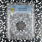 1792 Italy Tuscany 1 2 Paolo Pcgs Ms63 Lot g4038 Silver  Choice Unc 