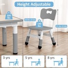 Kids Height Adjustable Art And Craft Table Set With 4 Chairs Children Desk Arts