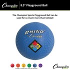 Champion Sports Rhino Playground Balls 8 5 d - Two Ply  Nylon 8 5 Inch  Blue