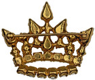 Vintage Rare Signed B  David Ab Pastel Crystal Pearl Crown 1 25   Brooch Pin