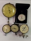Lot Of 5 Vintage Gauges Vacuum Pressure   Compression - Various Brands 