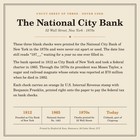 1870s National City Bank Ny Uncut Sheet 3 Checks 52 Wall St Revenue Citibank