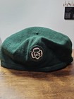 Vintage Wool Girl Scout Green Cadette Beret Beanie Hat Excellent Condition 