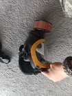 Militaria Gas Mask With Filter Yellow Black Collectible Military Surplus