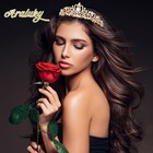 Araluky Crystal Tiara Crown Headband Princess Elegant Tiara With Combs For Women