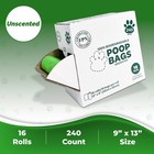 Dog Poop Bags Unscented Dog Waste Bags Biodegradable 16 Refill Bag Rolls 240 Ct