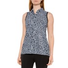  85 Peter Millar Womens Small Tank Polo Shirt Sleeveless Golf Top Floral Leafs