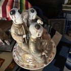 Antique 13    T Japanese Satsuma Ware Large Lid 4 Vase Children Figures Make Offer