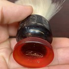 Vtg Fuller Usa Nylon Red   Black Handle Shaving Brush Usa As Is   Needs Buffing